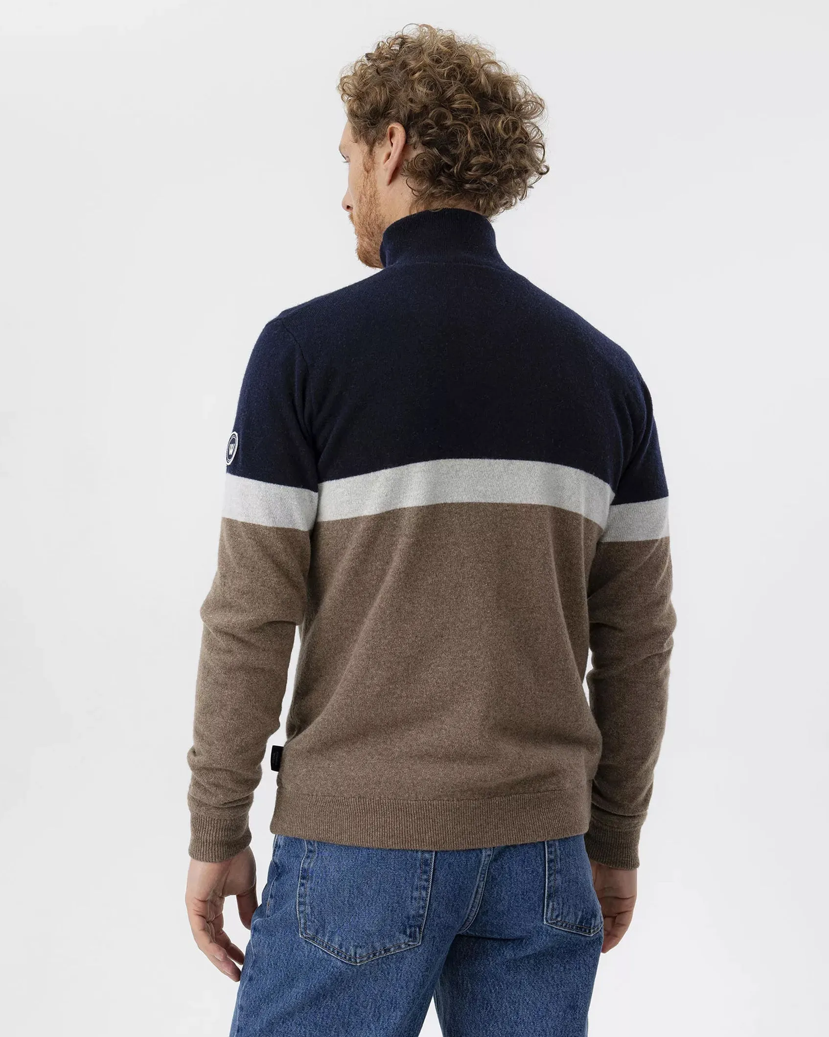 Holebrook Stellan Navy & Walnut Stripe Windproof