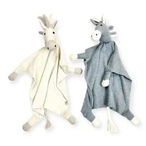 Horse - Organic Baby Lovey Security Blanket Cuddle Cloth  - 2 Colors