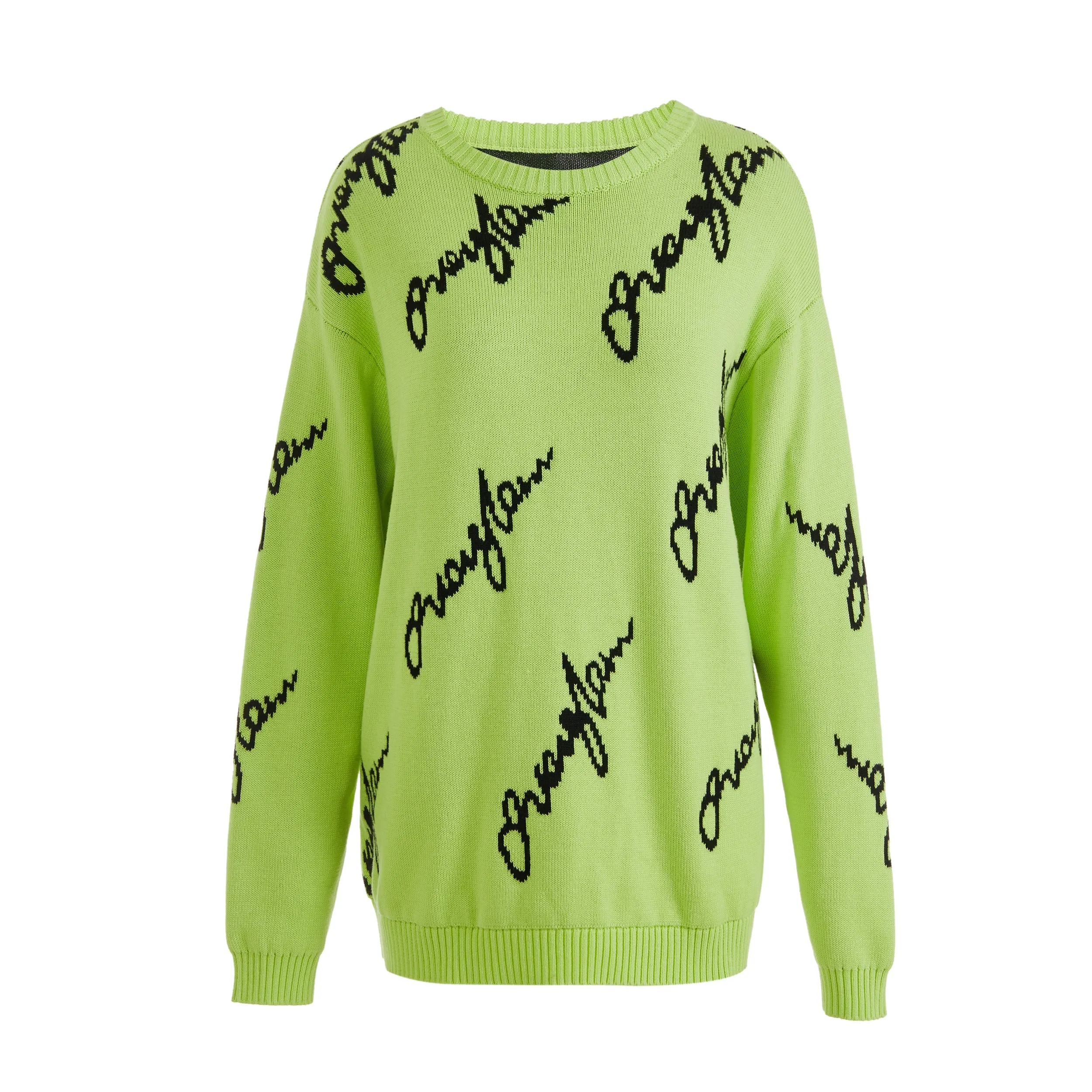 Jacquard Logo Jumper Human (Green)