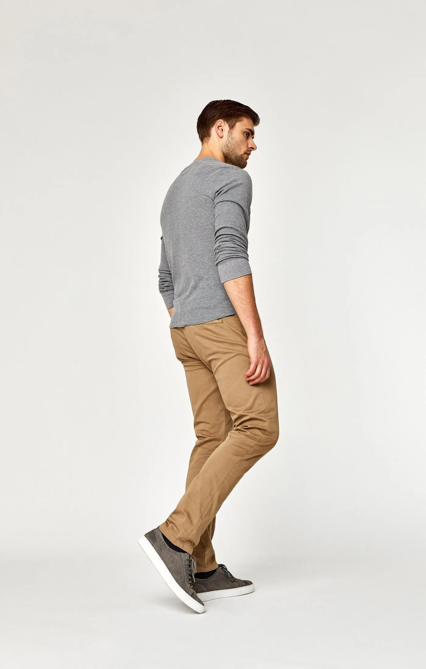 JOHNNY SLIM CHINO IN BRITISH KHAKI TWILL