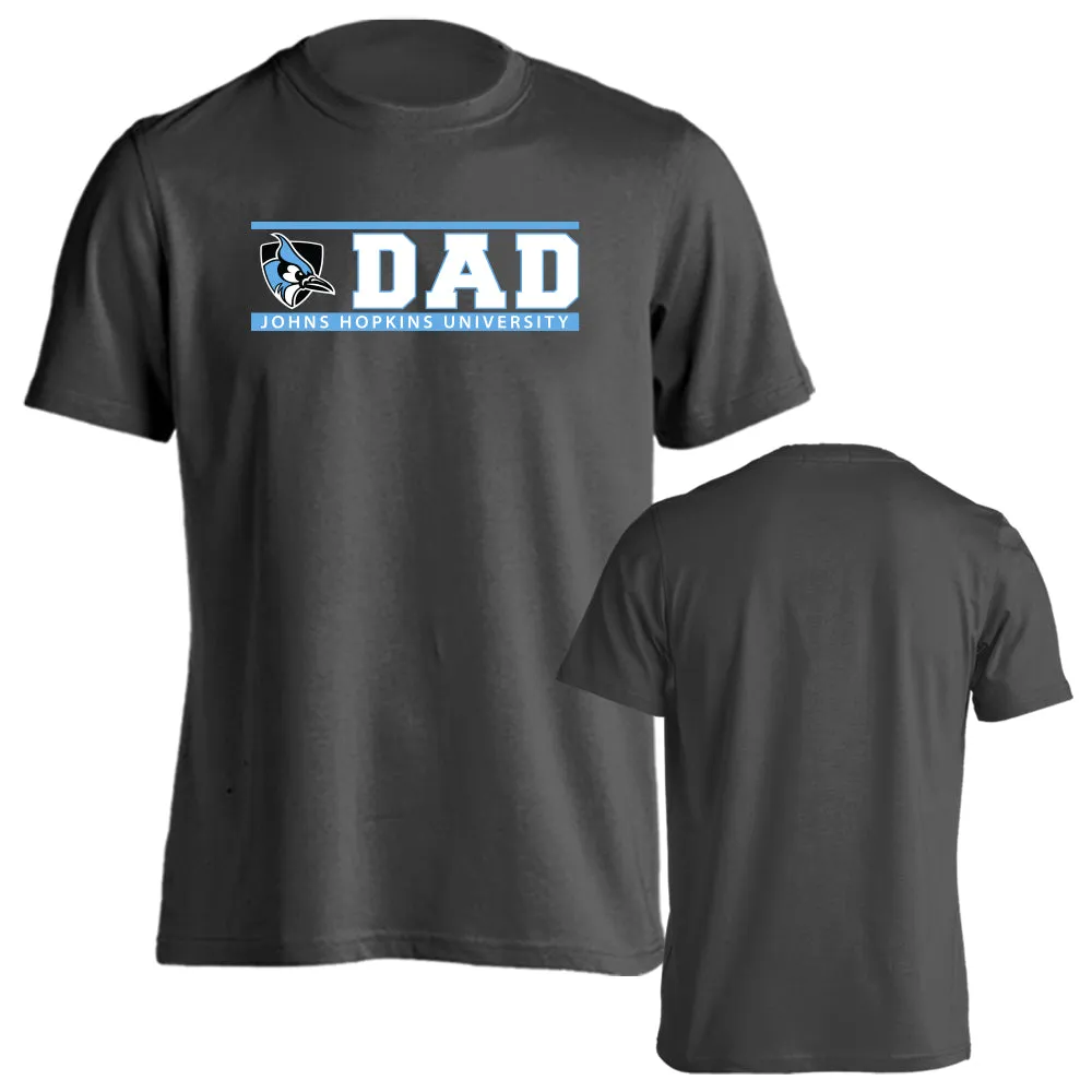 Johns Hopkins University Blue Jays Dad Father Johns Hopkins Parent Logo T-shirt