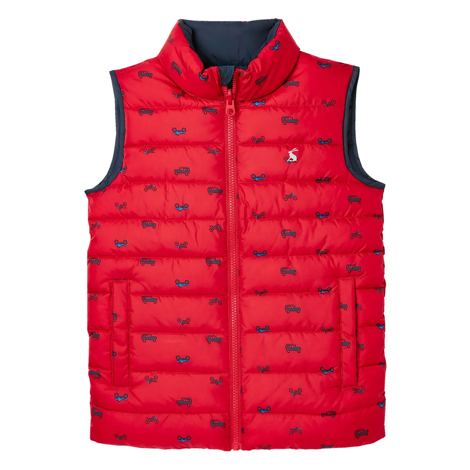 Joules Boy Flip It Reversible Printed Gilet