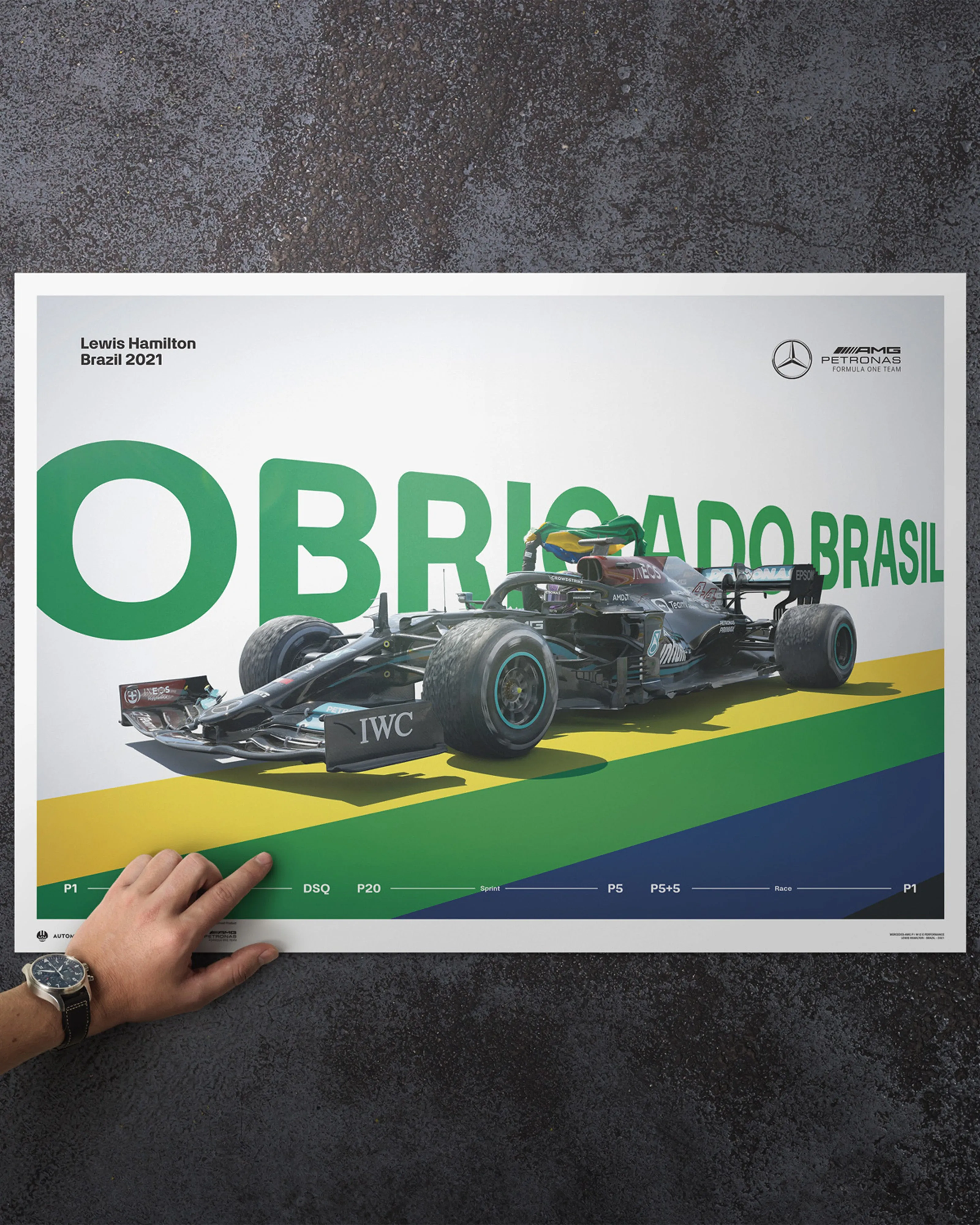 Lewis Hamilton - Obrigado Brasil Poster - 2021