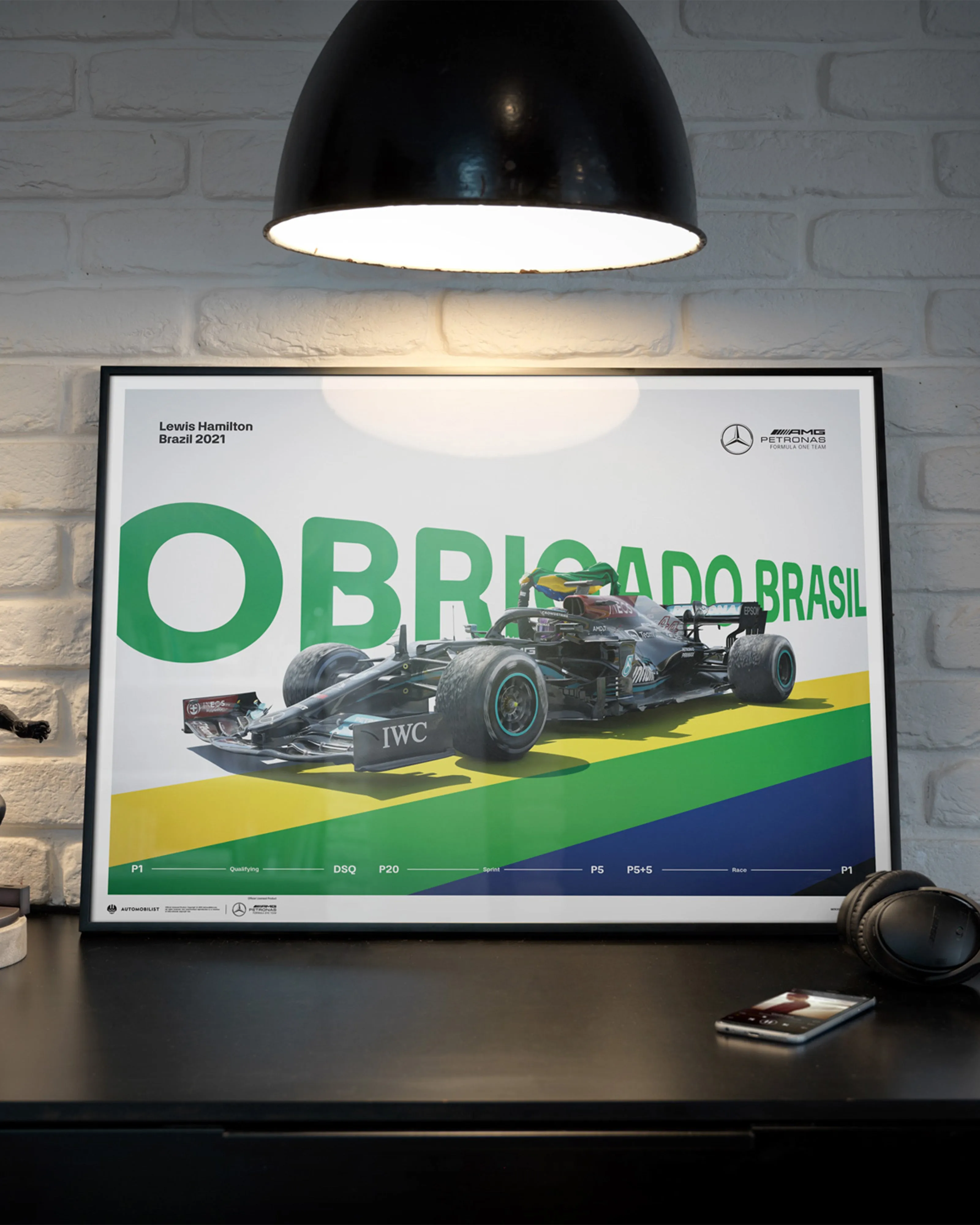 Lewis Hamilton - Obrigado Brasil Poster - 2021