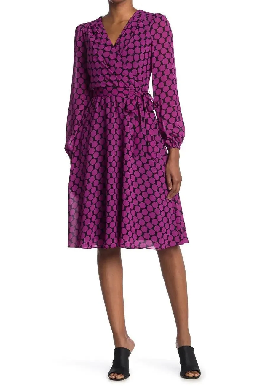 London Times-Purple Dots Midi