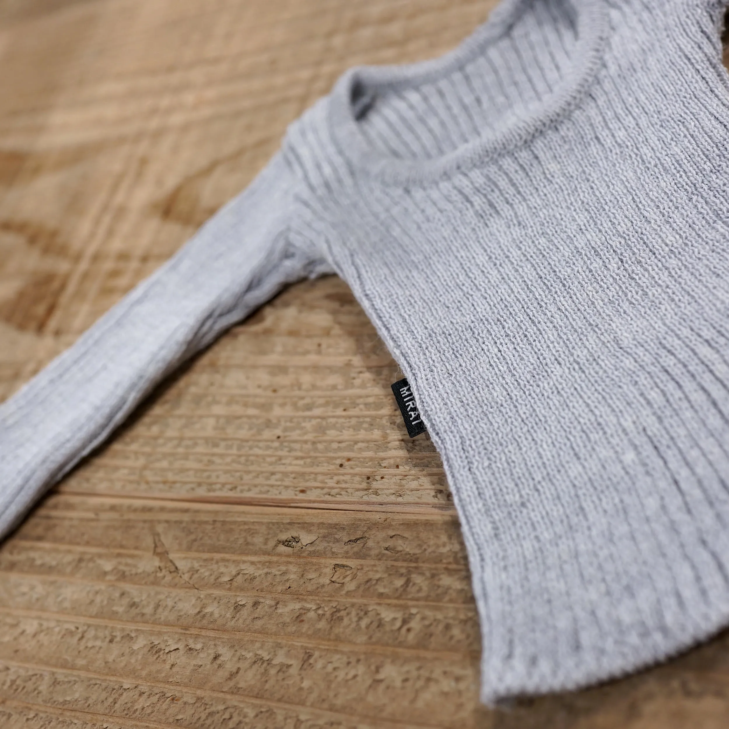 Low Neck Rib Knit Sweater