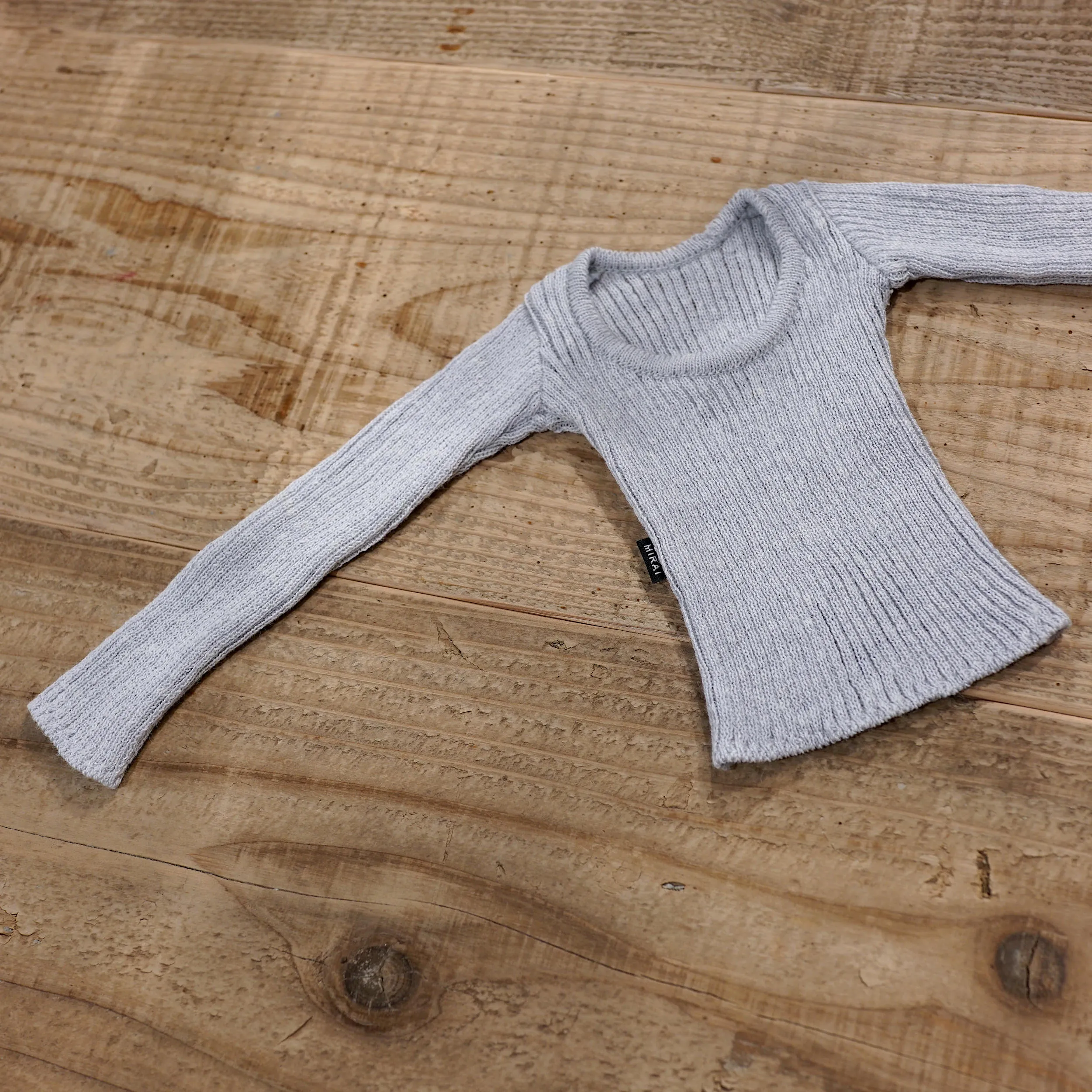 Low Neck Rib Knit Sweater