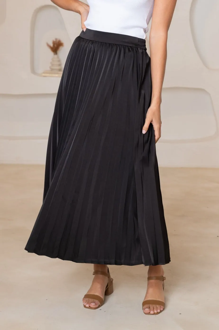 MARISA MIDI SKIRT - Black