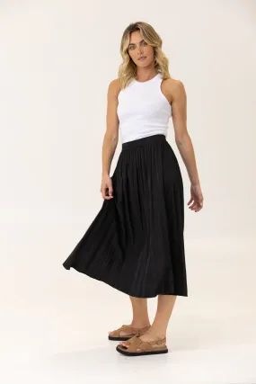 MARISA MIDI SKIRT - Black