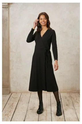 Mathilde Wrap Dress in Black