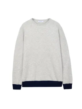 Men Crew Neck Sweater_CB_Light Grey/Navy