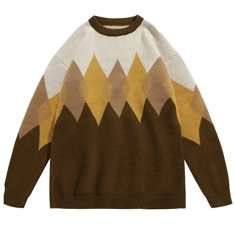 Men's Sweater Retro Ethnic Couple All Match