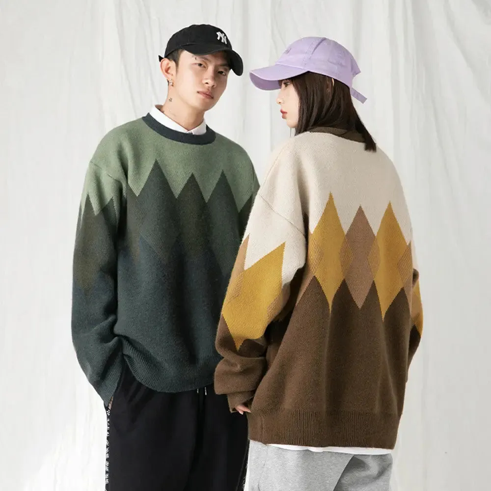 Men's Sweater Retro Ethnic Couple All Match