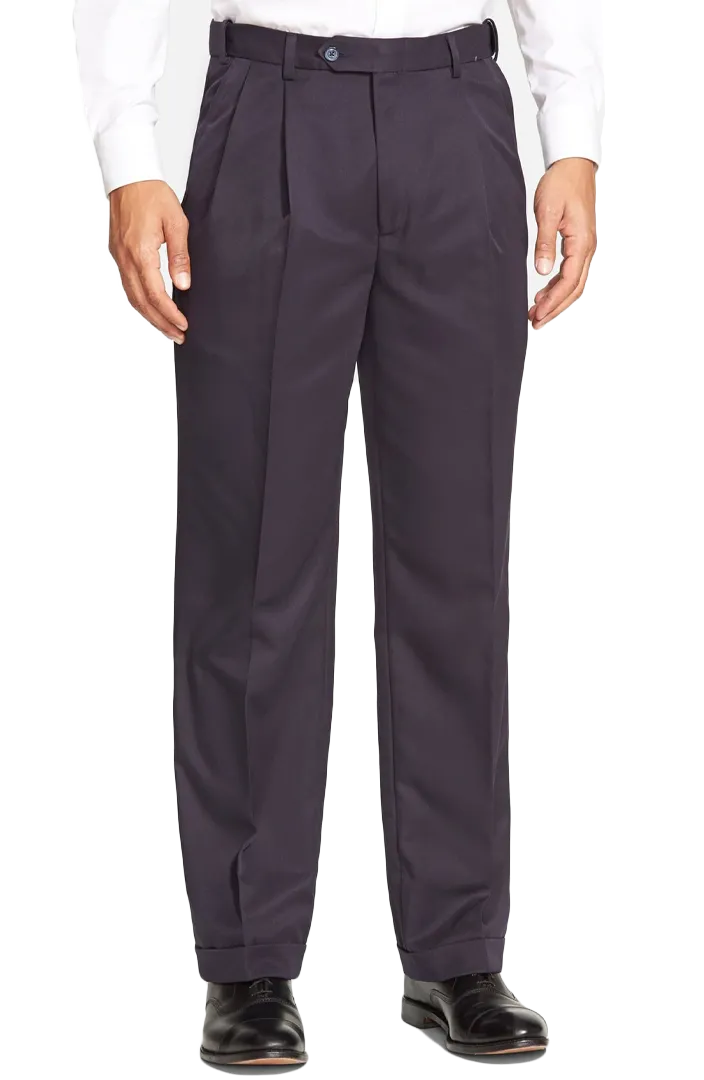 Microfiber Performance Trouser<br>Pleated<br>Regular Rise