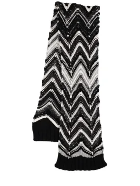 Missoni   Zig zag wool knit scarf 