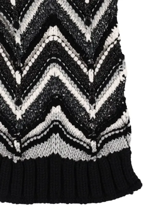 Missoni   Zig zag wool knit scarf 