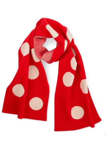 MOMA Spot Scarf Scarlet & Oatmeal Sample Sale