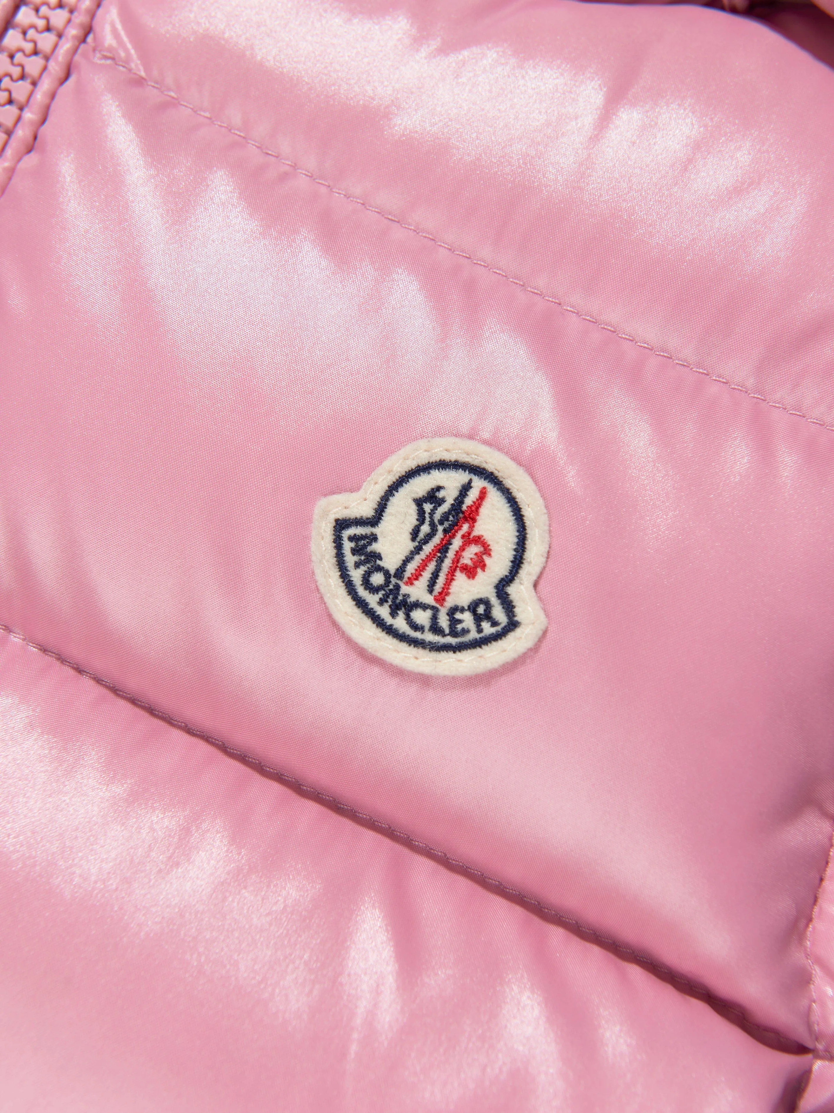 Moncler Enfant Girls Down Padded Ania Gilet in Pink