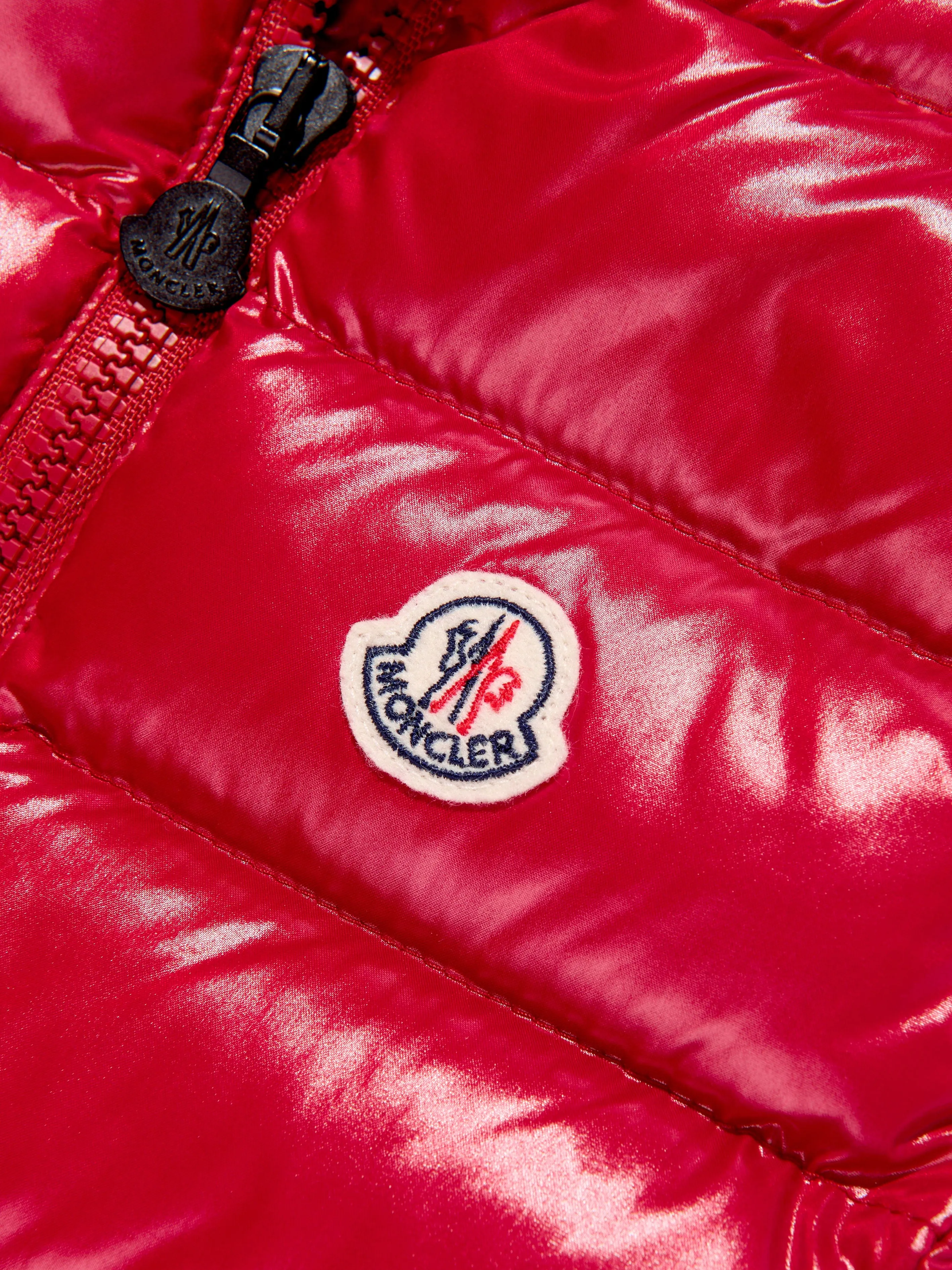 Moncler Enfant Girls Down Padded Ghany Gilet in Red