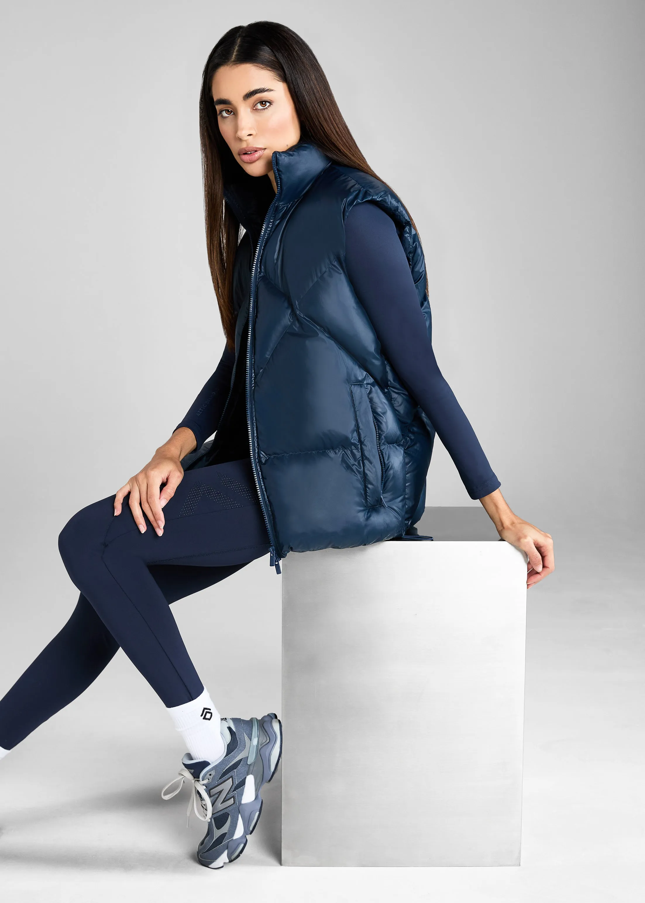 Navy Heavy Quilted Gilet