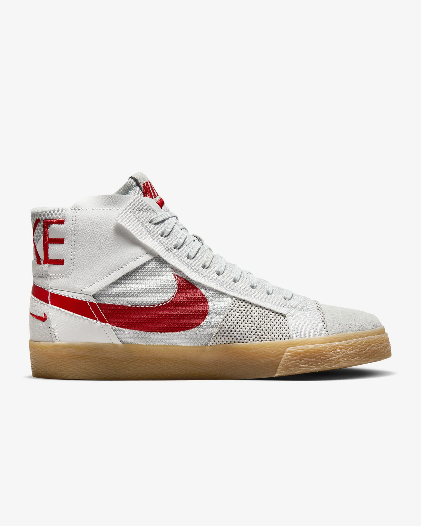 Nike SHOE BLAZER MID PRM - SUMMIT WHITE/UNIVERSITY RED