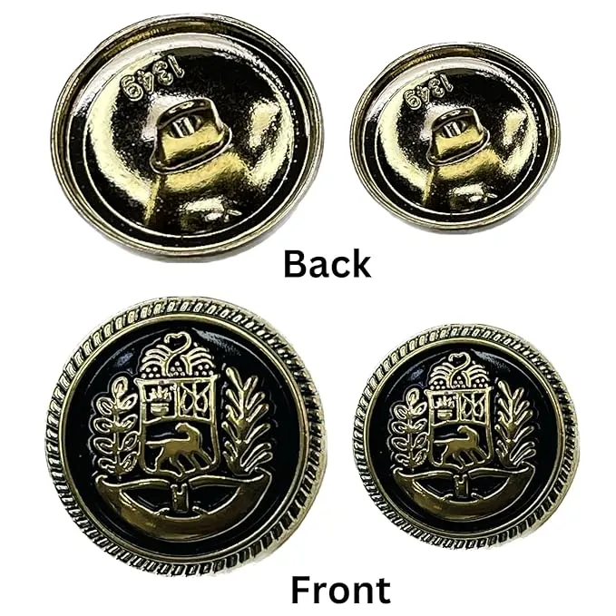 Oceanic Elegance Metal Buttons(Pack of 8 Buttons)