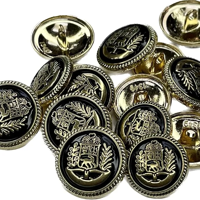 Oceanic Elegance Metal Buttons(Pack of 8 Buttons)