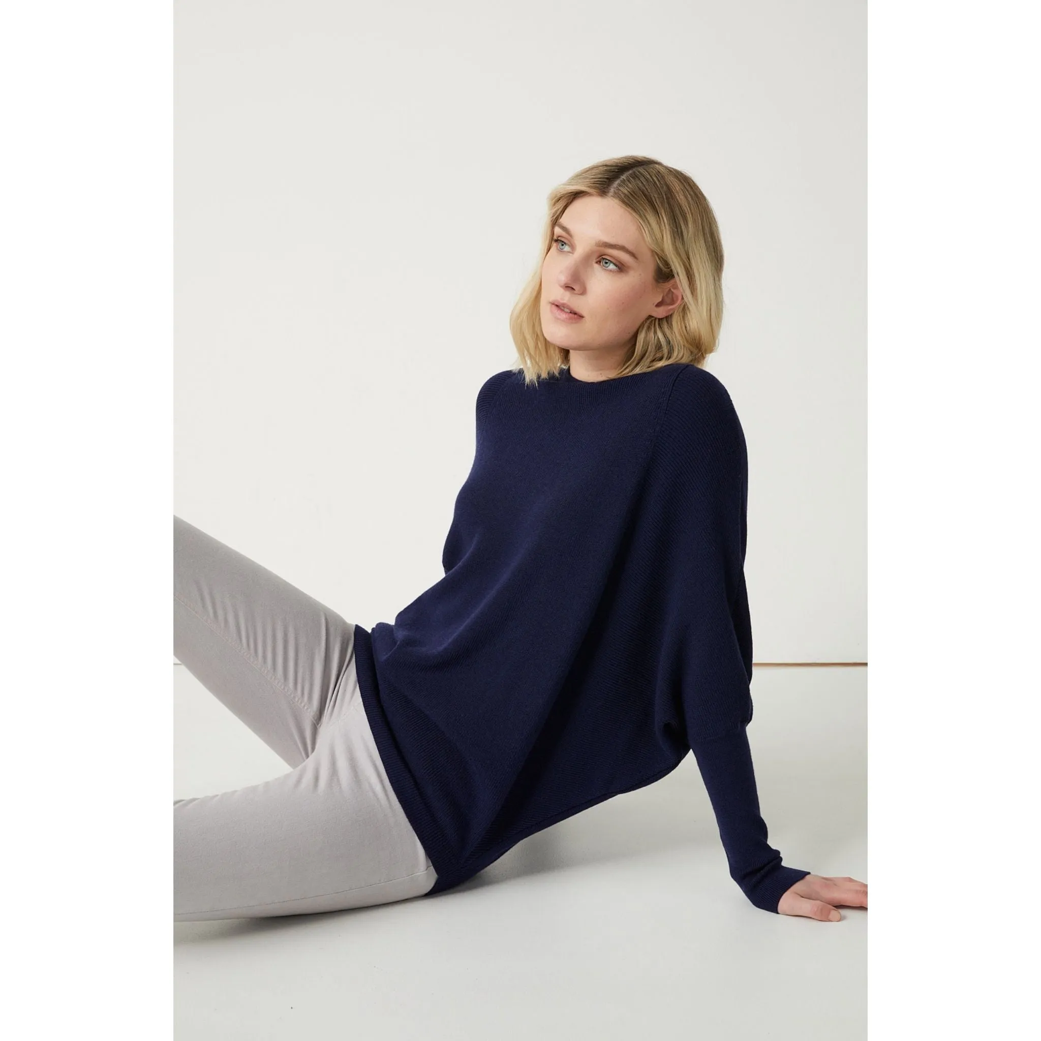 Olinda Crew Neck Jumper - Navy