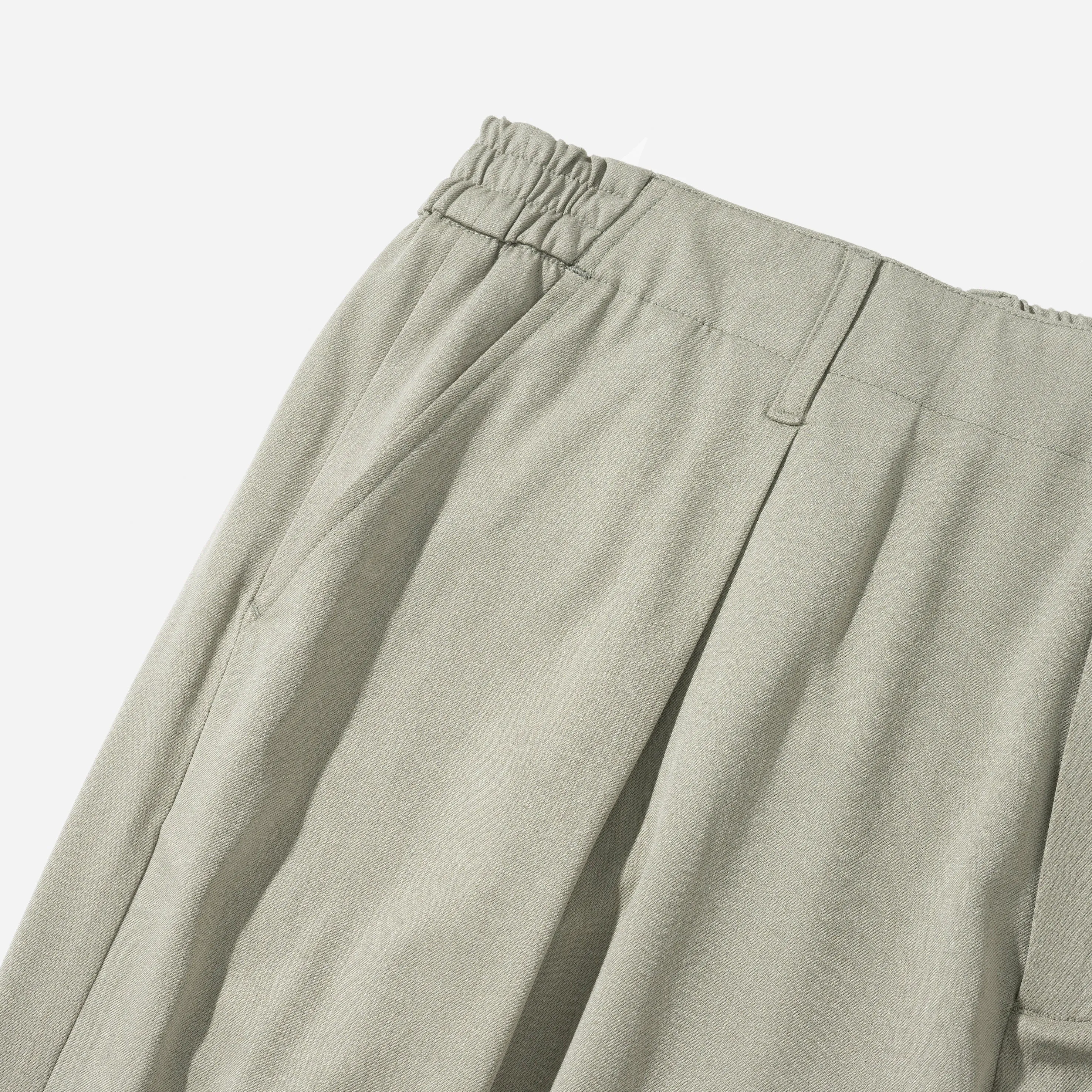 ONE TUCK BANDING SLACKS - SAGE GREEN