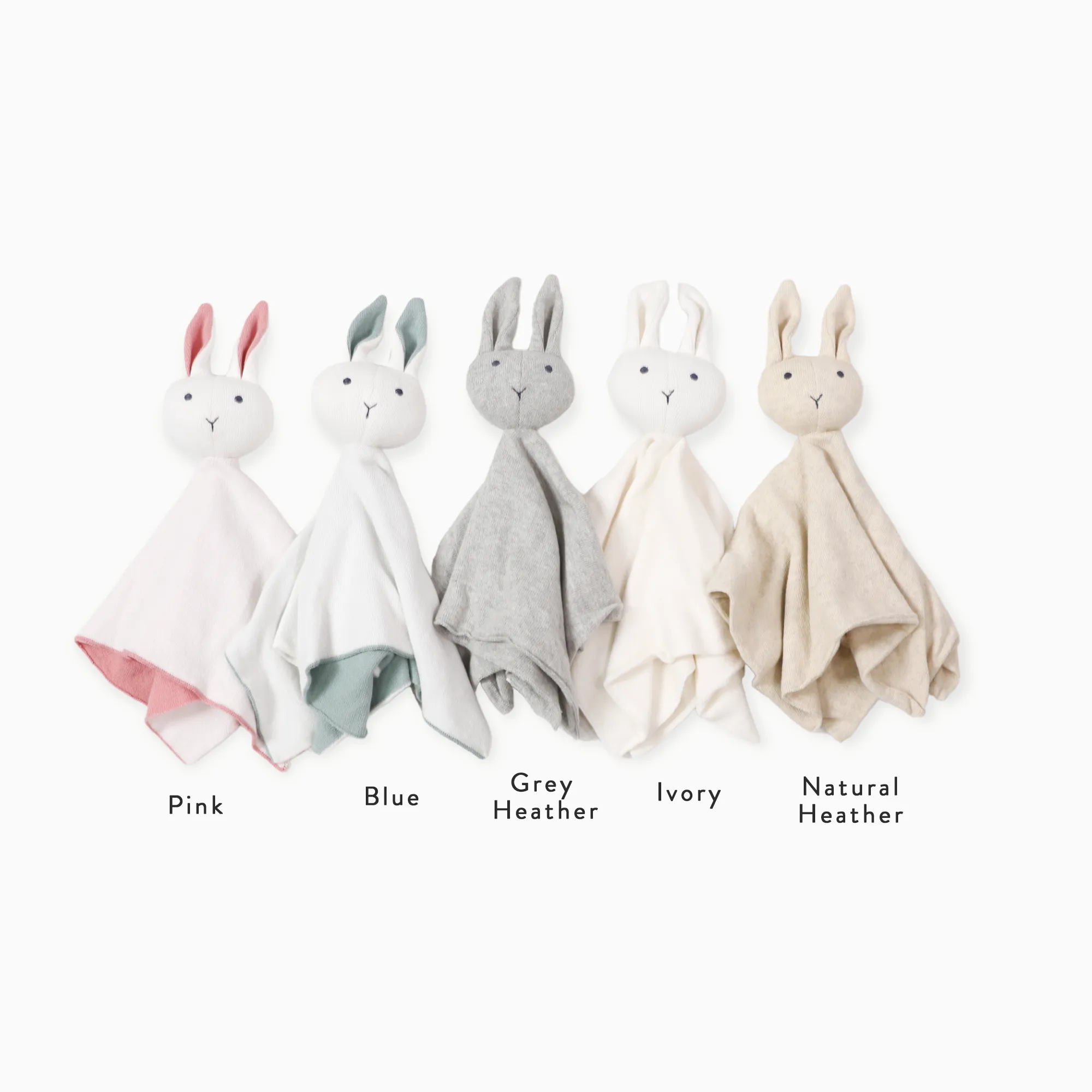 Organic Baby Lovey Security Blanket Cuddle Cloth  - Bunny (5 Colors)