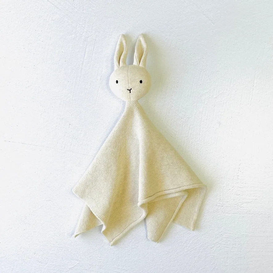 Organic Baby Lovey Security Blanket Cuddle Cloth  - Bunny (5 Colors)