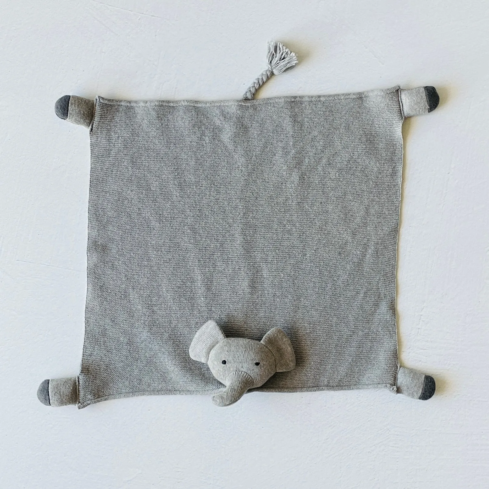 Organic Baby Lovey Security Blanket Cuddle Cloth  - Elephant (3 Options)