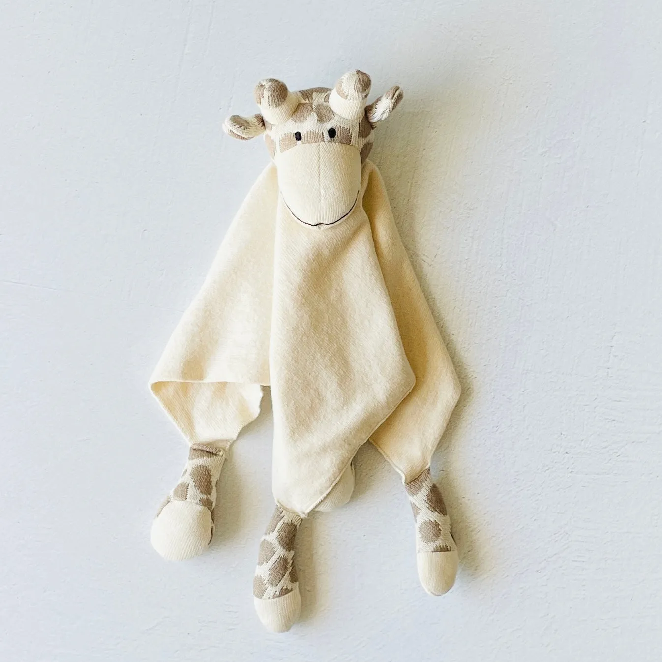 Organic Baby Lovey Security Blanket Cuddle Cloth  - Giraffe