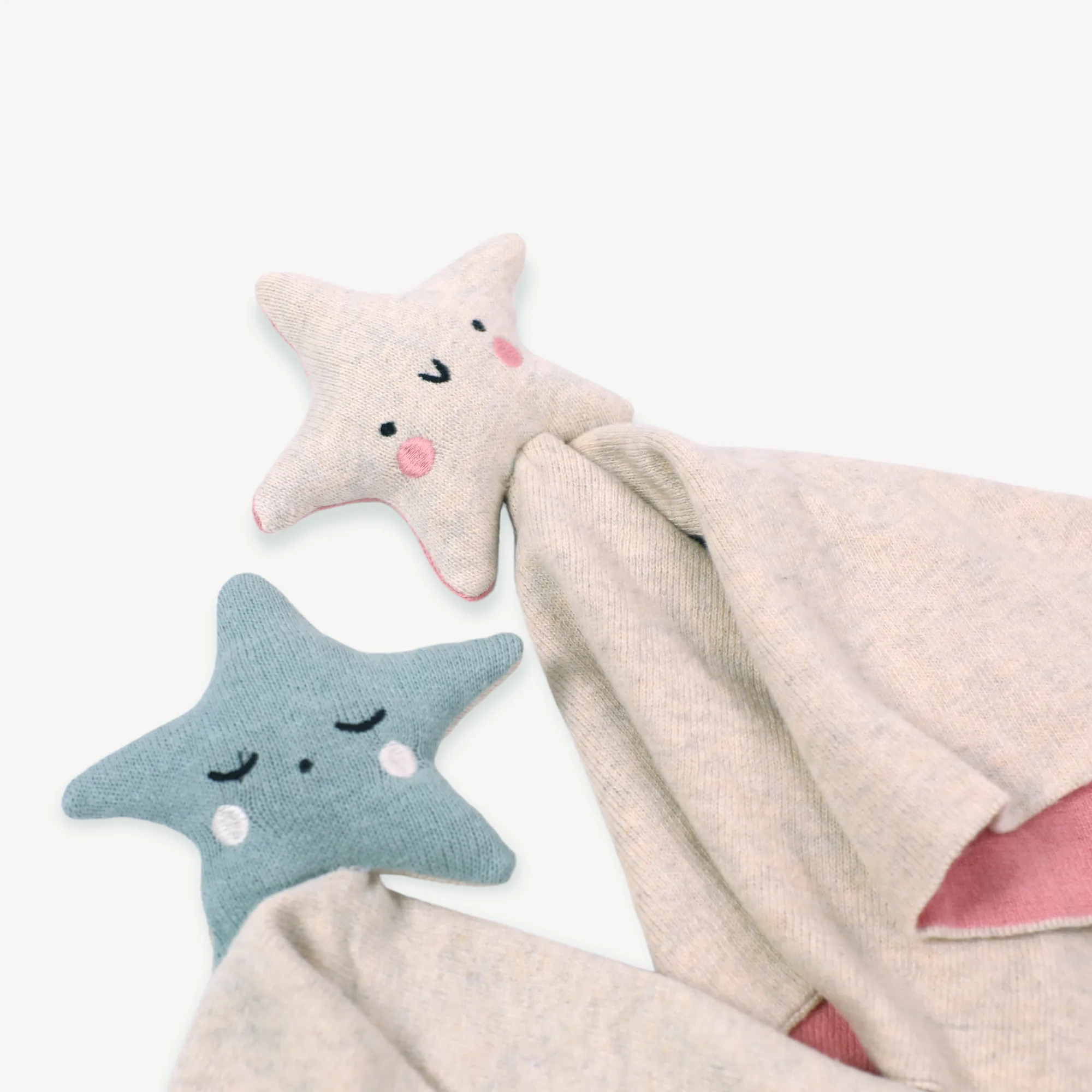 Organic Baby Lovey Security Blanket Cuddle Cloth  - Star (2 Colors)