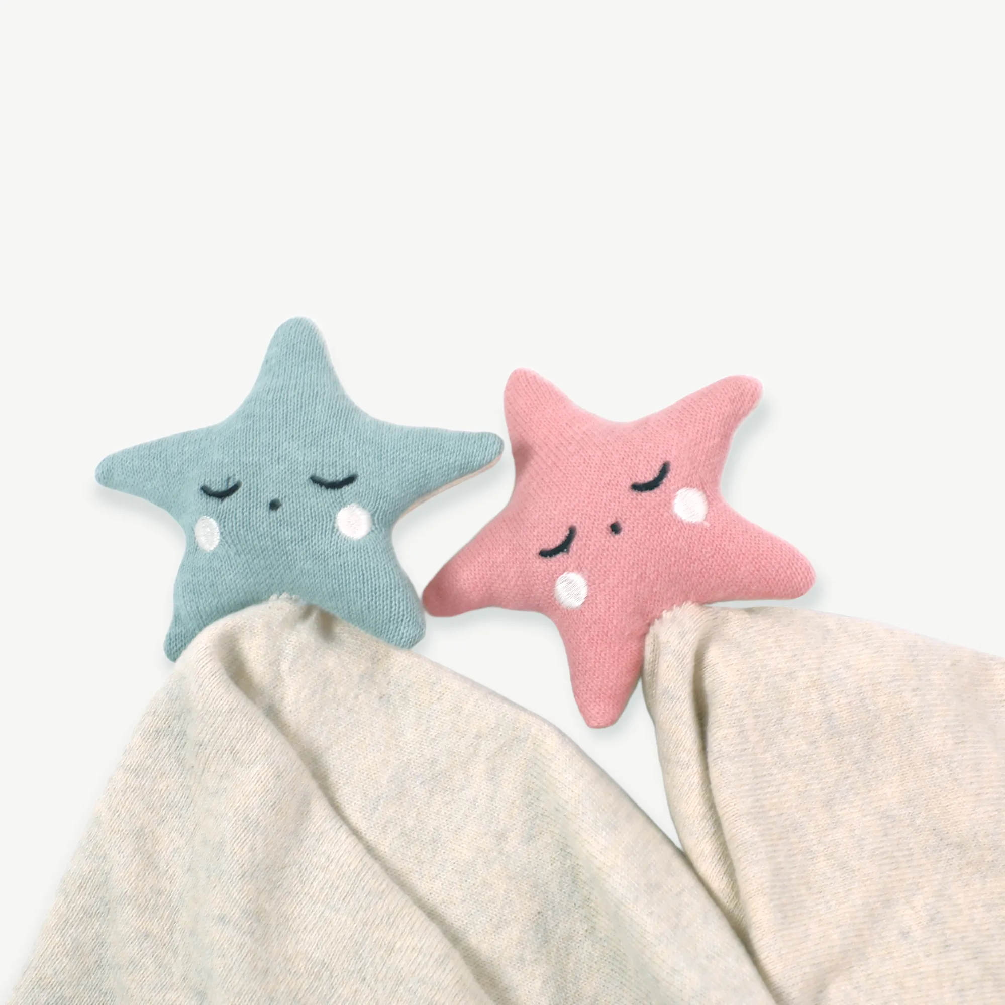 Organic Baby Lovey Security Blanket Cuddle Cloth  - Star (2 Colors)