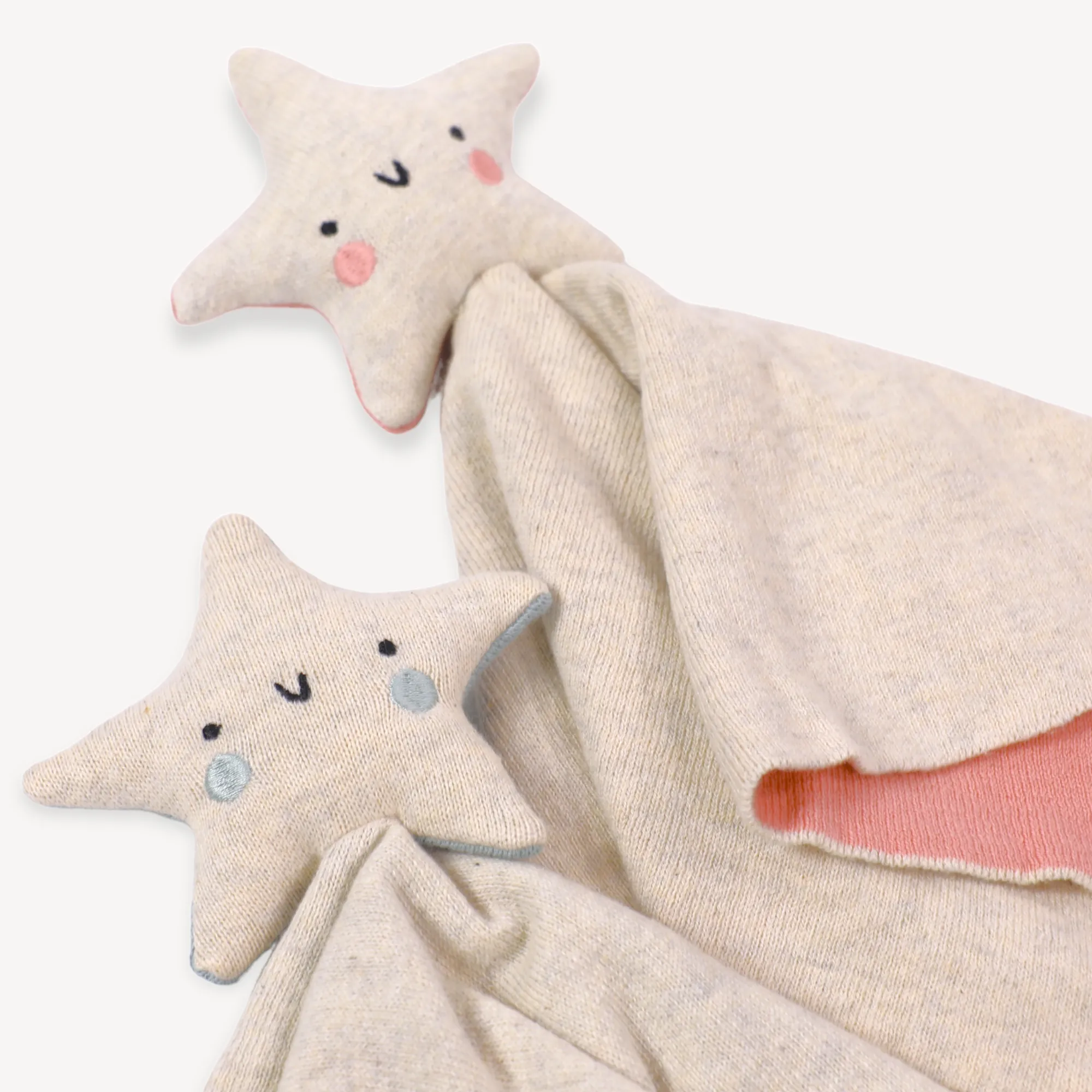 Organic Baby Lovey Security Blanket Cuddle Cloth  - Star (2 Colors)