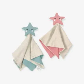 Organic Baby Lovey Security Blanket Cuddle Cloth  - Star (2 Colors)