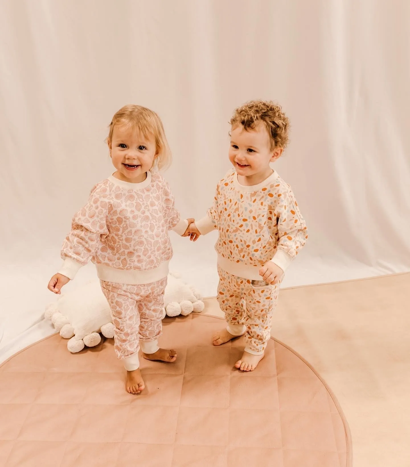 Organic Cotton Tracksuit Set- Pink Dust Seashell