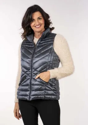 Padded Gilet - Shiny Petrol