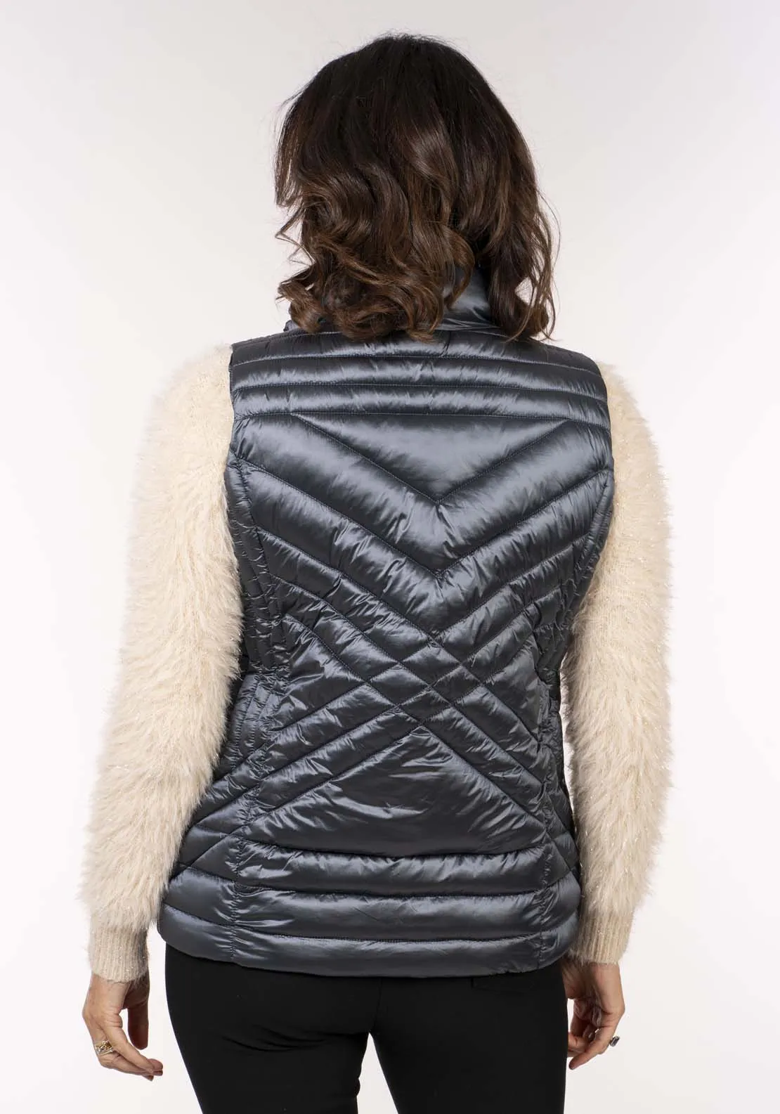 Padded Gilet - Shiny Petrol