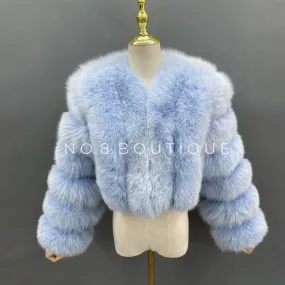 Premium Vienna Cropped Faux Fur Jacket