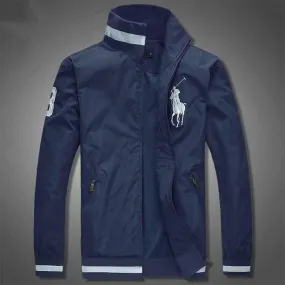 Prl Zip Mock Neck Jacket Tracksuit-Navy-blue