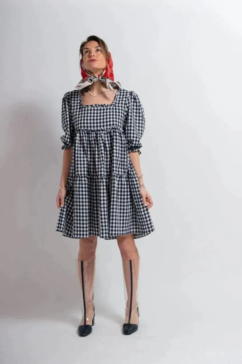 Raphaelle dress - black gingham