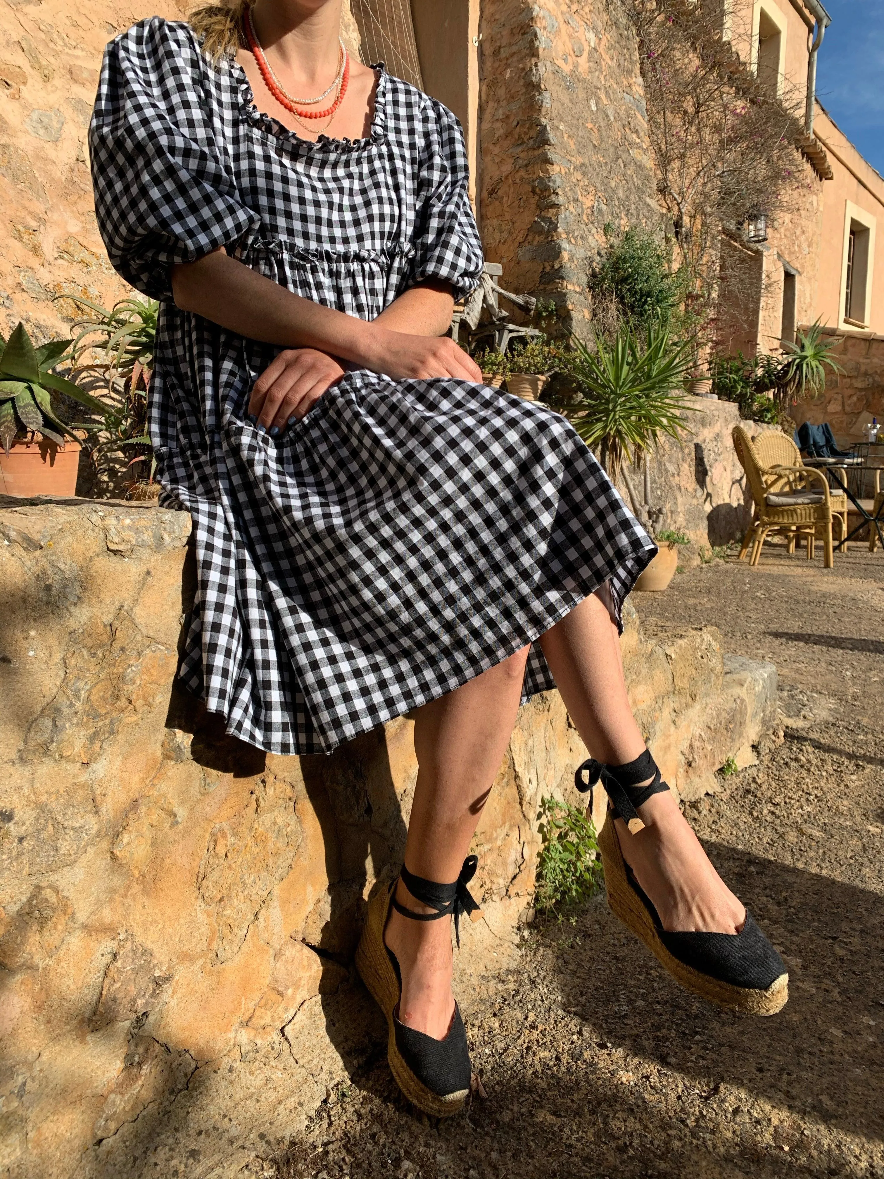 Raphaelle dress - black gingham