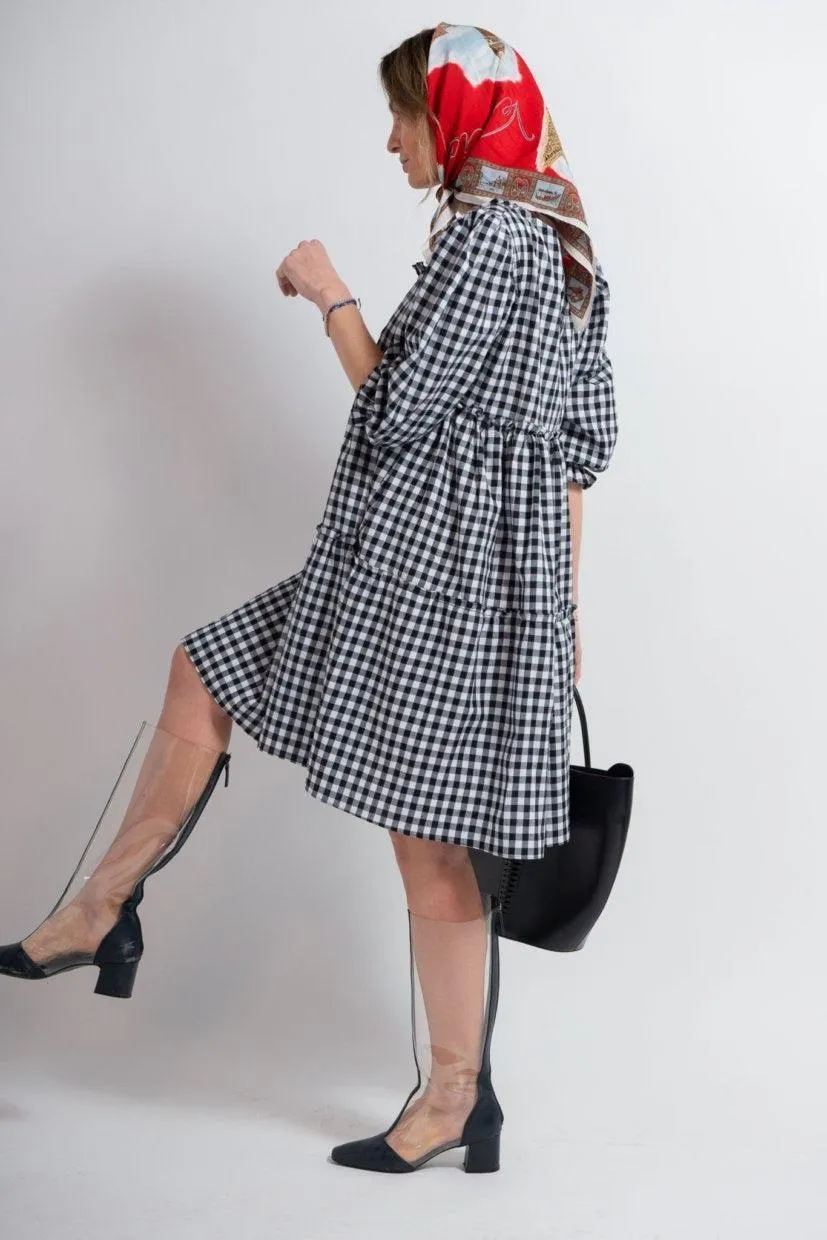 Raphaelle dress - black gingham