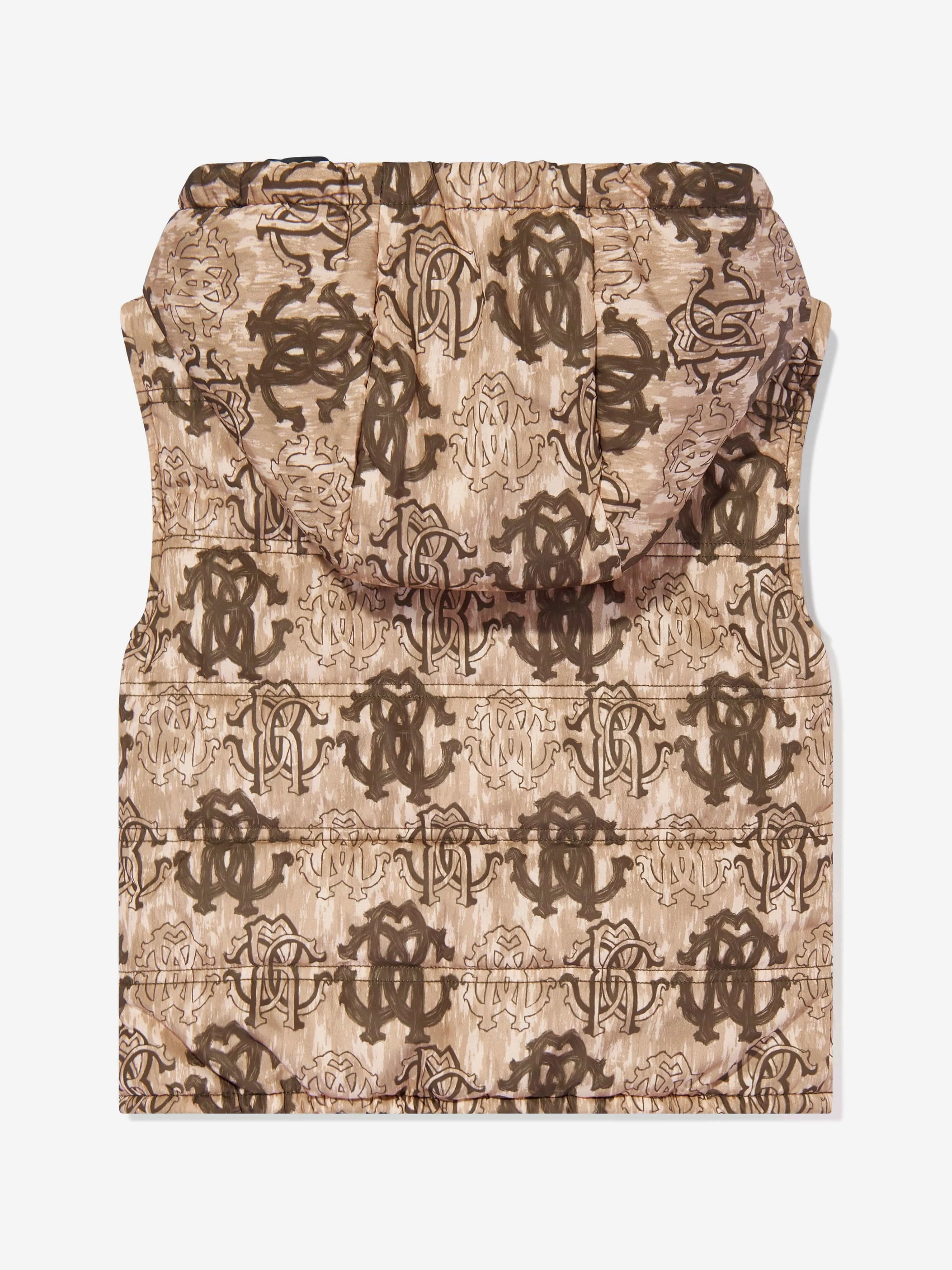 Roberto Cavalli Boys Monogram Gilet in Brown