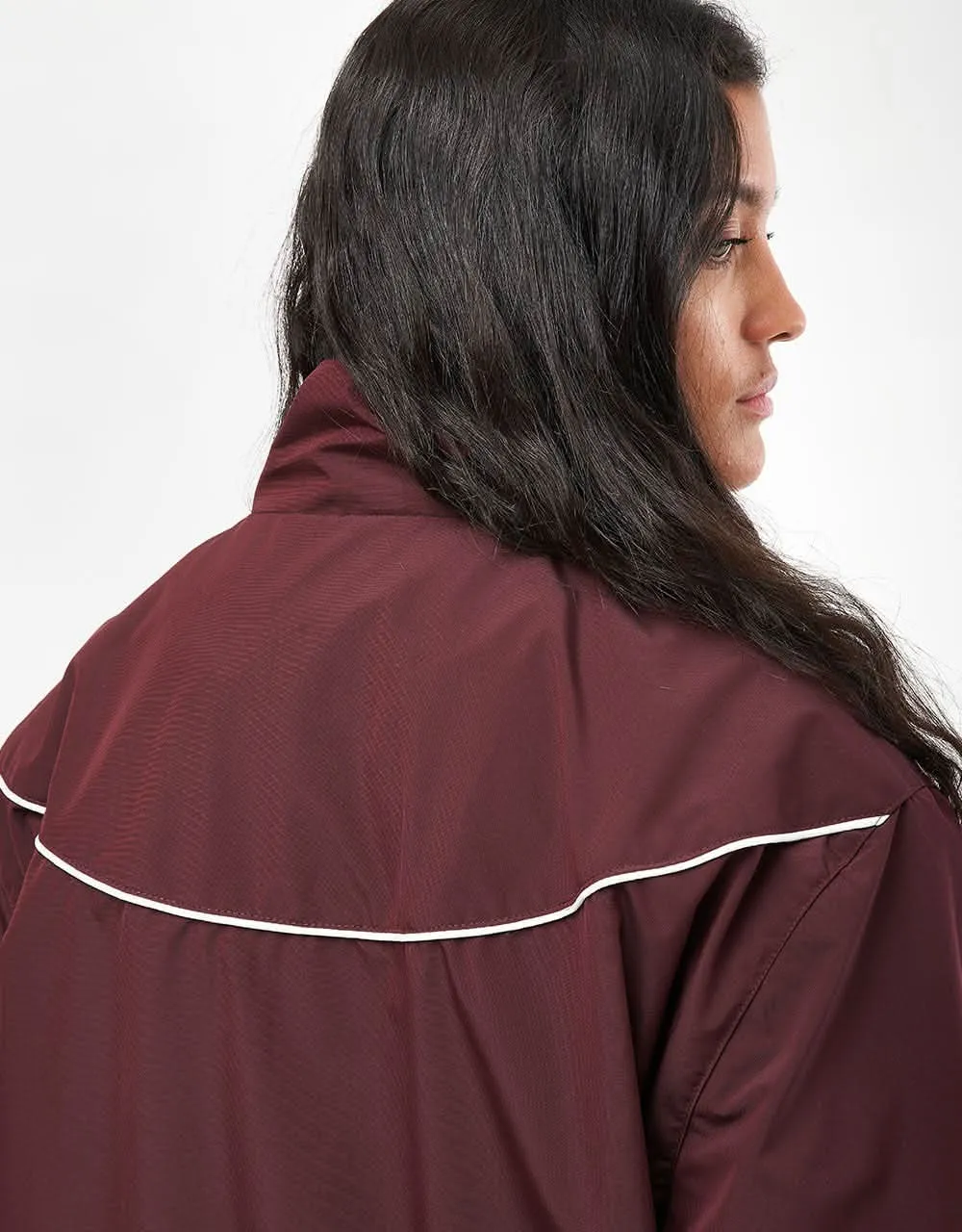 Route One Apex Track Jacket - Burgundy/Ivory