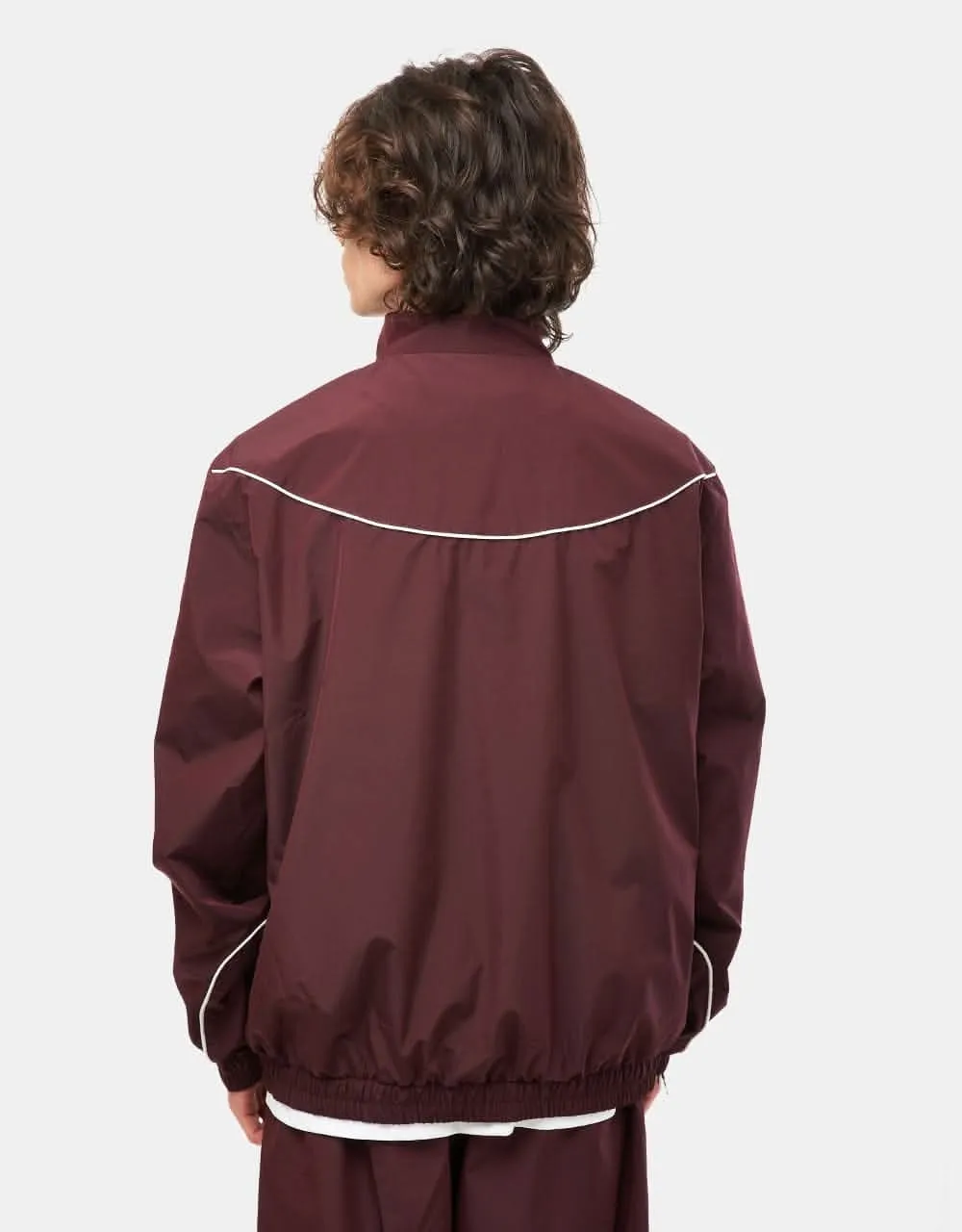 Route One Apex Track Jacket - Burgundy/Ivory