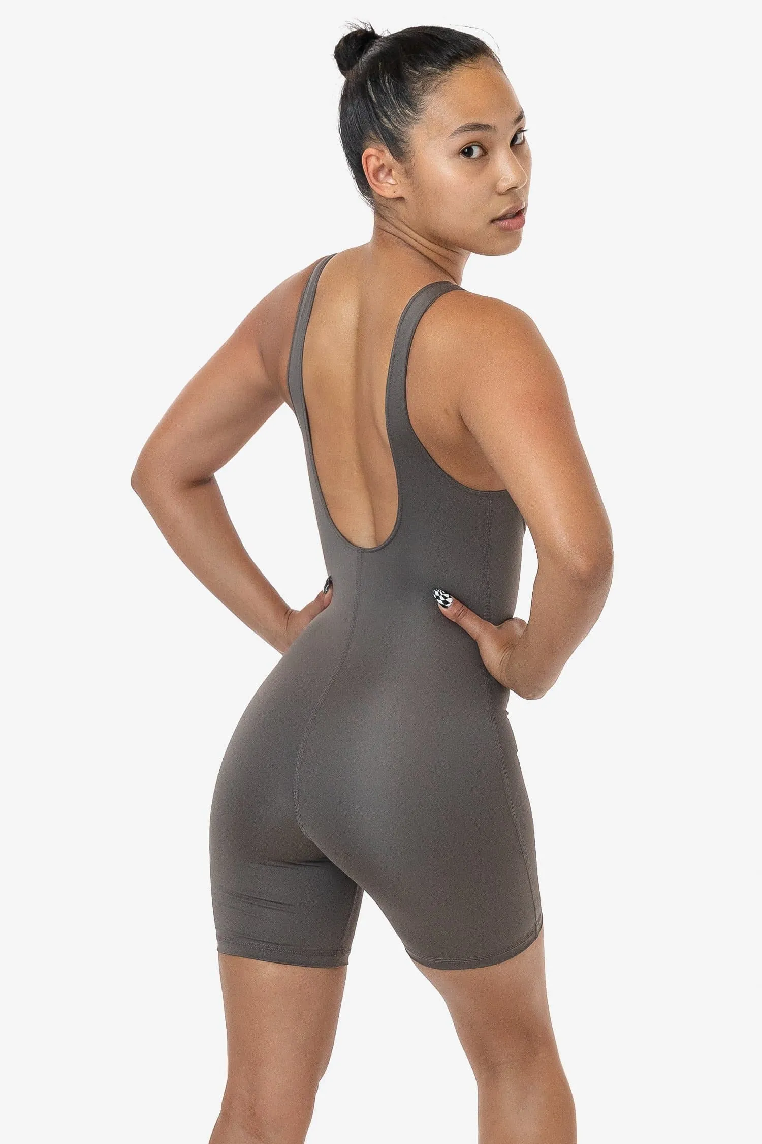 RPL352 - Poly Interlock Bra Tank Workout One-Piece