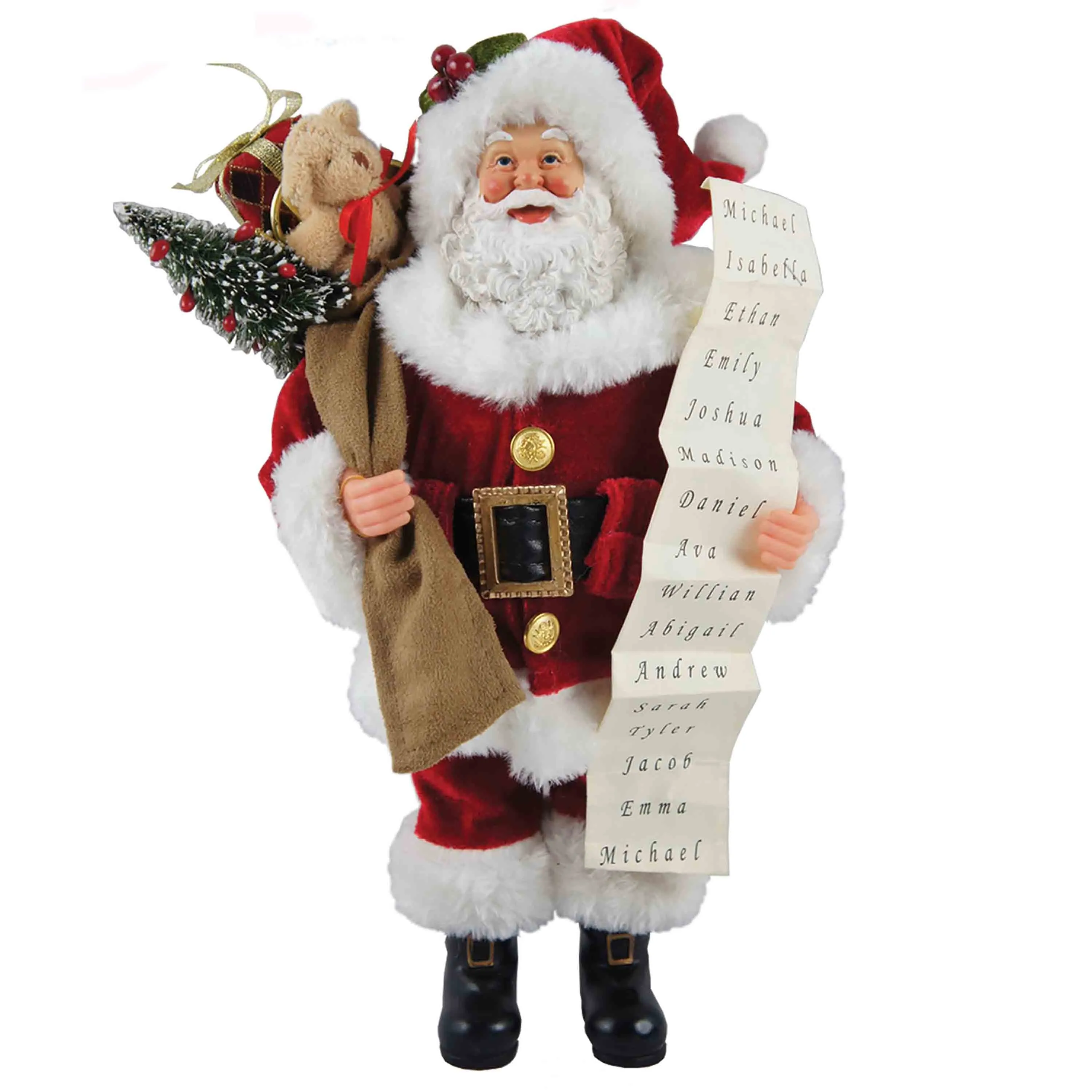 Santa With List - 12" Santa